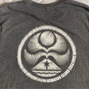 Hawaiian Island Creations Short Sleeve T Shirt Mens Large Gray Surfing